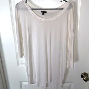 Express Quarter Sleeve White Shirt